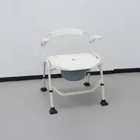 Factory Price Wholesale Steel Height Adjustable Fold Portable Toilet Chair for Aged 2