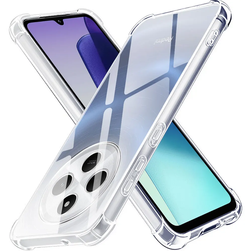Shockproof Transparent Soft Silicone Phone Case - Clear Protective Cover & Bumper