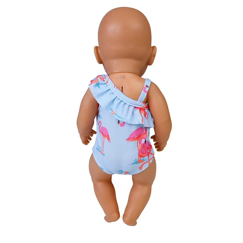 Baby Doll Clothes Flamingo Swimsuit for 43cm New Born Baby Doll, Barbie Doll Clothes, Doll Clothes, Doll Clothes Accessories, Doll Accessories