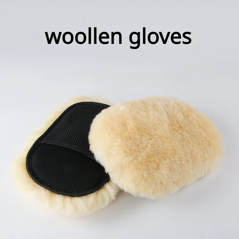 자동차 세차 양모 미트 프리미엄 100% 울, 양가죽 케어, 카워싱 장갑, 빅 사이..