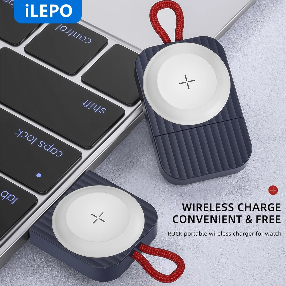 iLEPO Wireless Charger for Apple Watch Series 7 6 5 4 3 Portable Magnetic Qi Wireless USB Fast Charging Dock for iWatch SE 2 1 charging pad