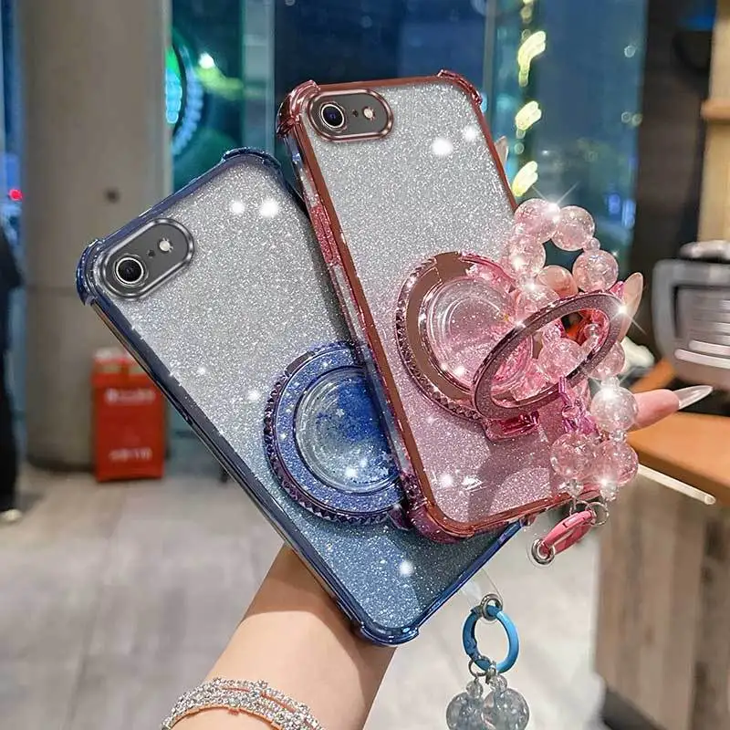 3-Piece Set: Phone Case with Lanyard & Circular Stand - Comfortable Grip Cover