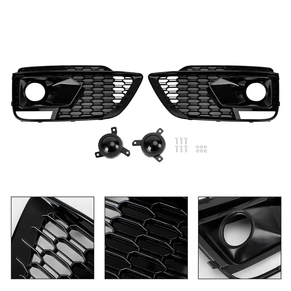 SIKUAI Front Lower Bumper Fog Light Grill Trim Left Side Fog lamp Grille for Audi Q5 2009-2017