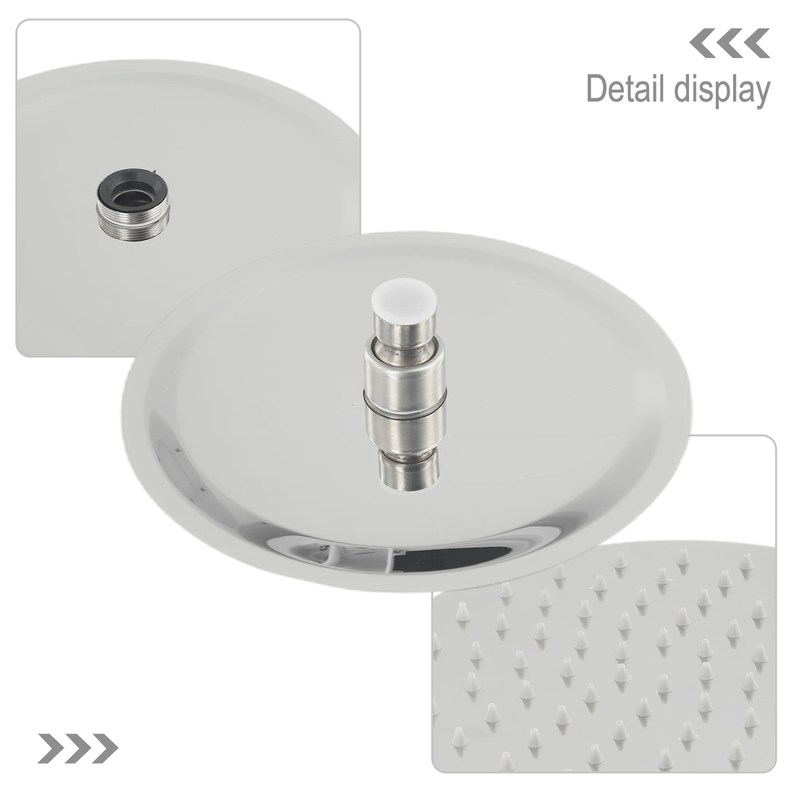 

8 Inch Large Round/Square Shower Head Overhead Rainfall Chrome 304 Stainless Steel 20Cm Swivel Elbow Shower Head Adjustable
