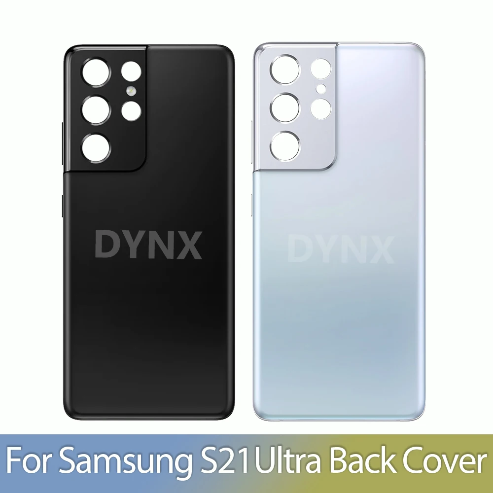 새로운 삼성 갤럭시 S21 울트라 배터리 백 커버 유리 패널 후면 도어 하우징 케이스 카메라 렌즈 교체