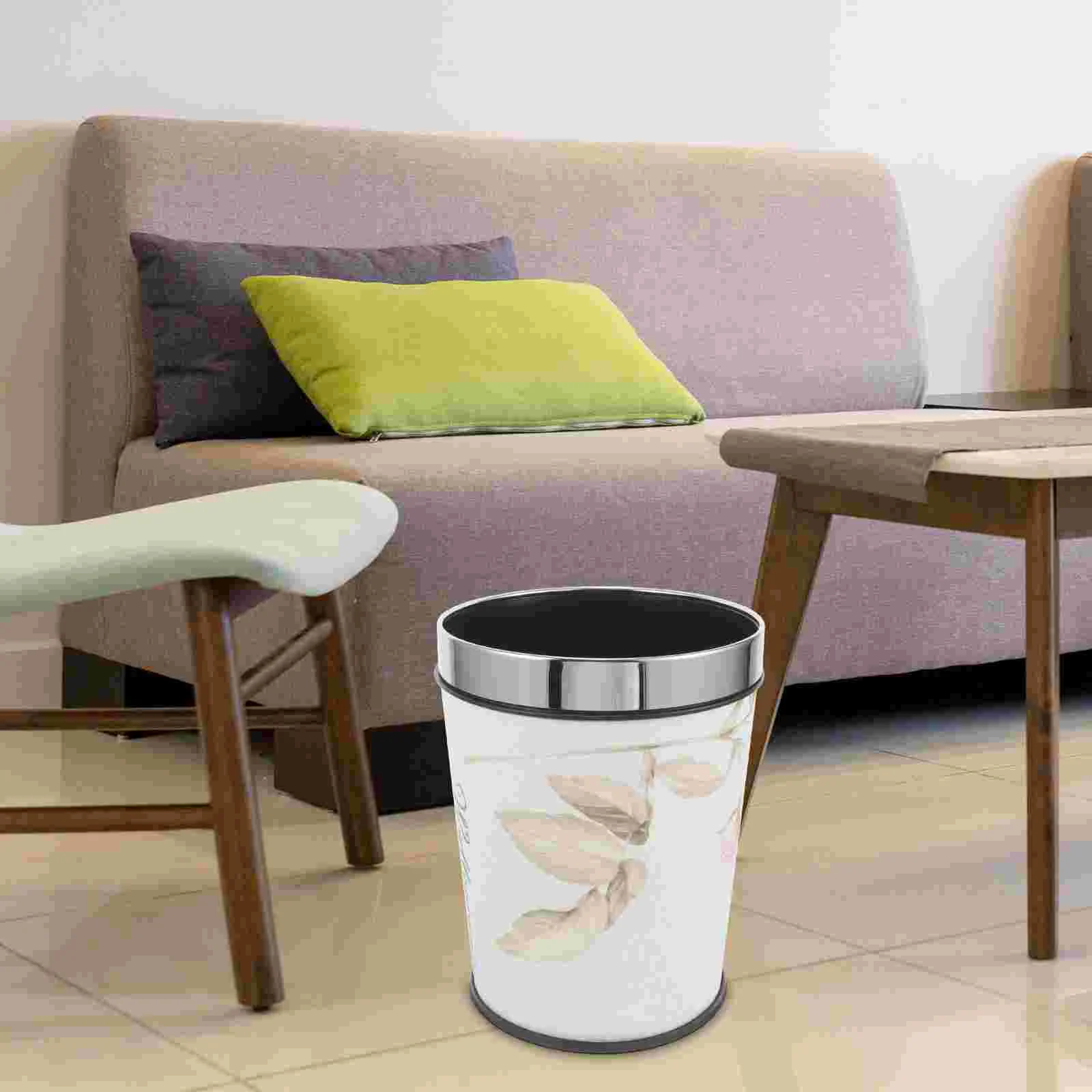 

Trash Can Rubbish Storage Bedroom Rectangle Waste Bucket Plastic Garbage Container Office Cans