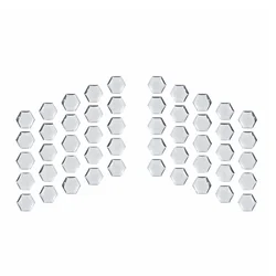 Motorcycle Protective 3D Hexagonal Waterproof Rubber Decal (Transparent)