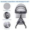 Mosquito Net for Baby Bed Four Seasons Universal Newborn Baby Removable Portable Ventilate Foldable Encrypted Crib Protectors 3