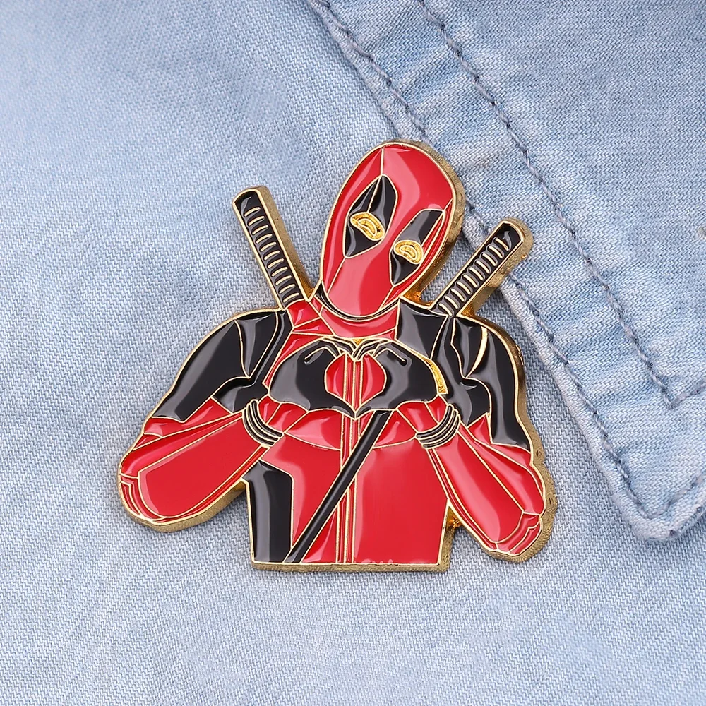 Enamel Pins Movie Avengers Iron Man Scarlet Witch Button Brooch Superhero Captain America Enamel Lapel Pin Trend Spiderman Badge