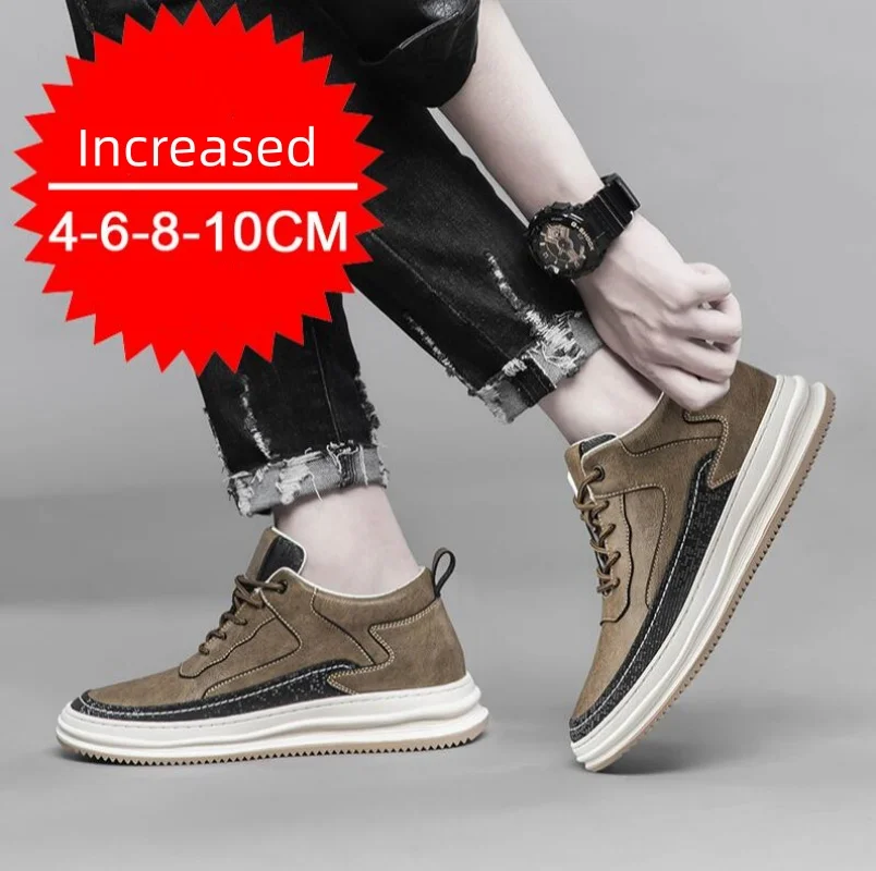 Herren Elevator Sneaker Aus Echtleder Für 8cm Mehr Körpergröße_voghion.com