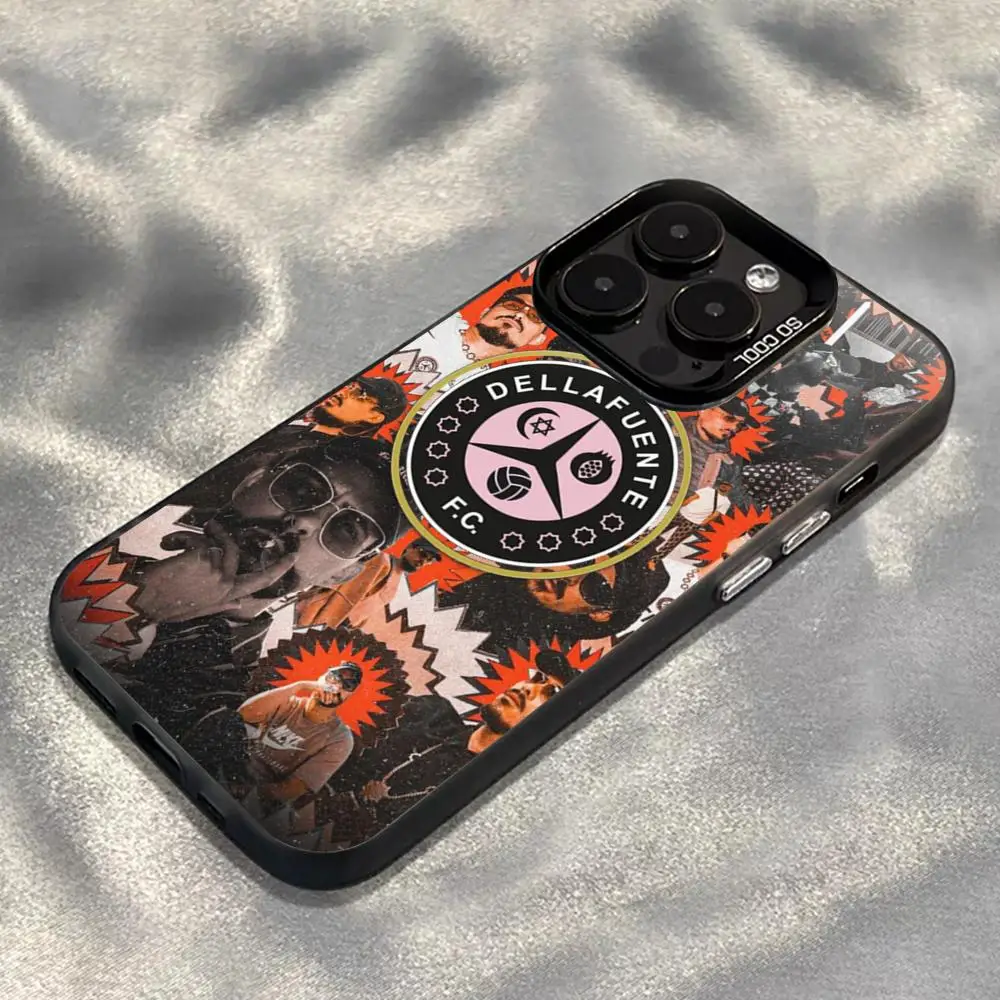 Stylish Silver Shell Phone Case Featuring Singer D-Dellafuente Design