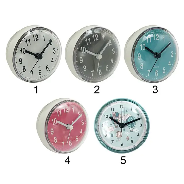 Mini Horloge étanche à Ventouse, , Horloges spécialisées Horloges étanches  pour Salle de Bain Horloge de Douche de Baignoire (Vert)