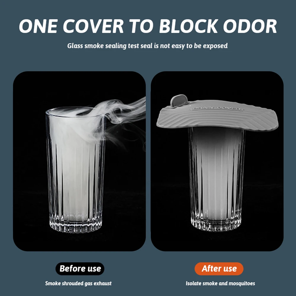 Anti-blocking Silicone Floor Drain Cover For Bathroom Anti-hair Cockroach-proof Floor Drain Pad Sewer Pipe Deodorant Large Mat shower drain cover