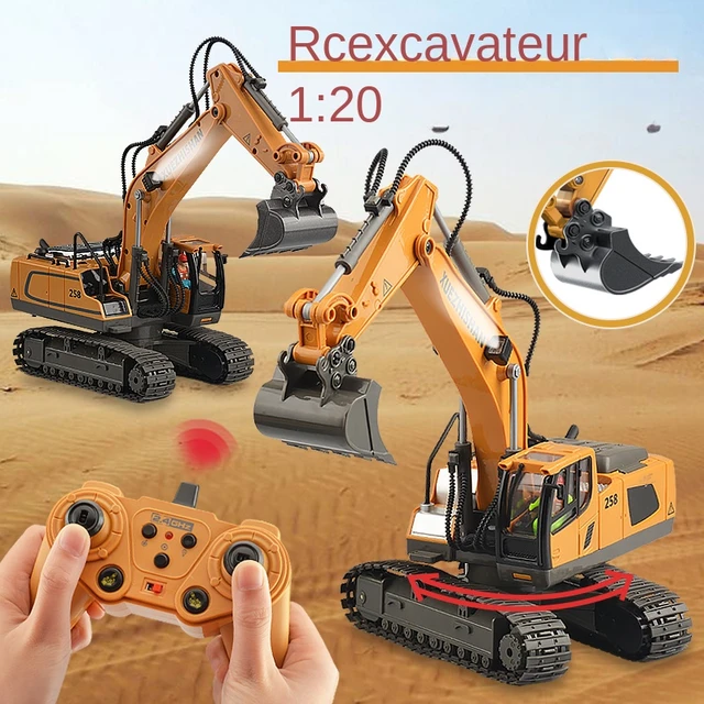 Voiture en alliage de Simulation + tête en plastique, jouet, grue, véhicule  d'ingénierie, pelle, modèle de camion, Bulldozer, cadeaux pour garçons