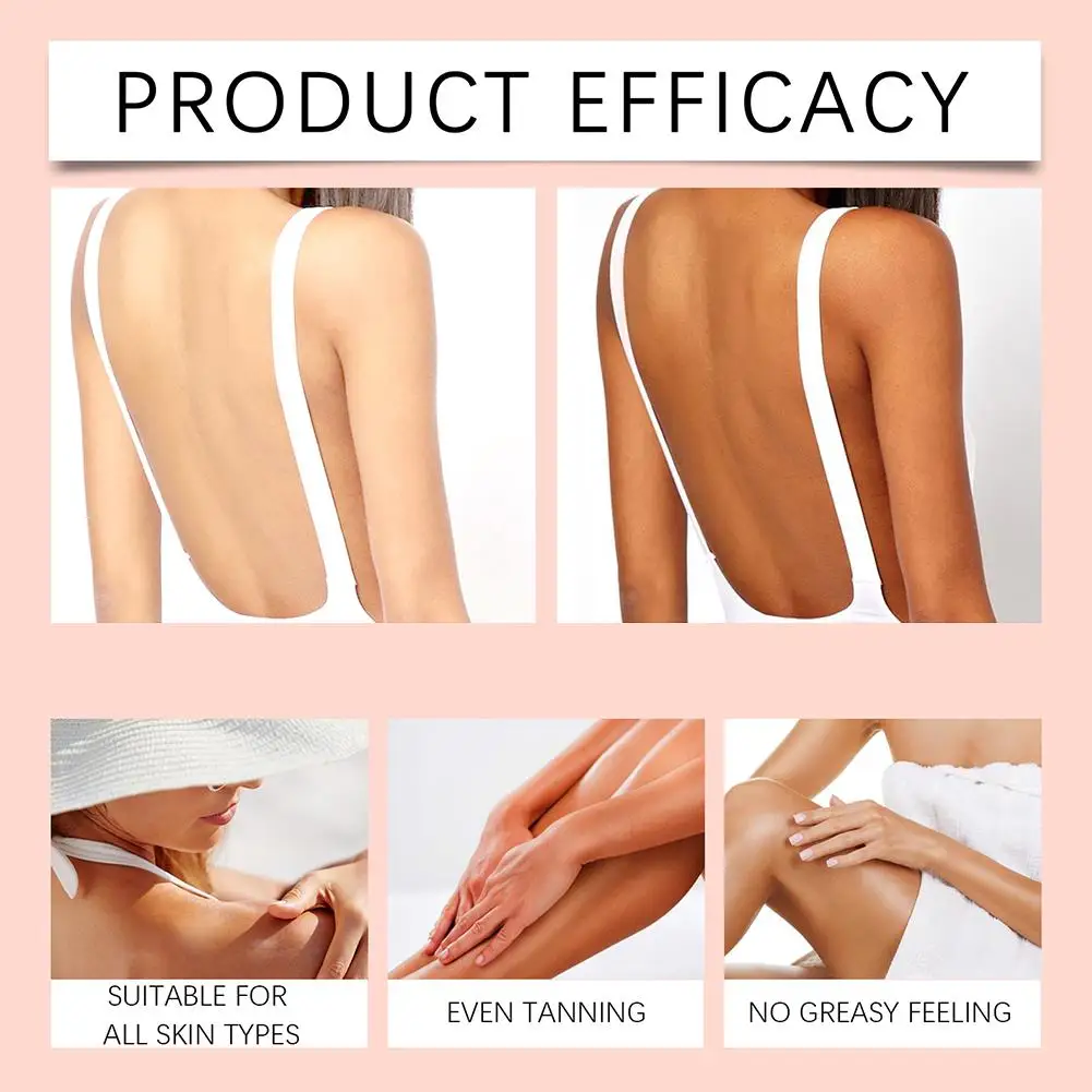 Body Facial Self Tanning Drops Shrink Pores Fade Fine Lines Natural Bronzer Liquid Prevent Sunburn Sunless Tanning SkinCare 60ML
