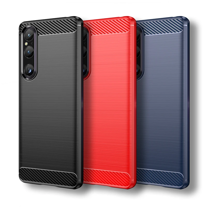 Per Sony Xperia 1 V Custodia Sony Xperia 1 V Cover 6.5 Pollici Paraurti Protettivo In Silicone Morbido Antiurto Per Sony Xperia 1 V 5G Fundas