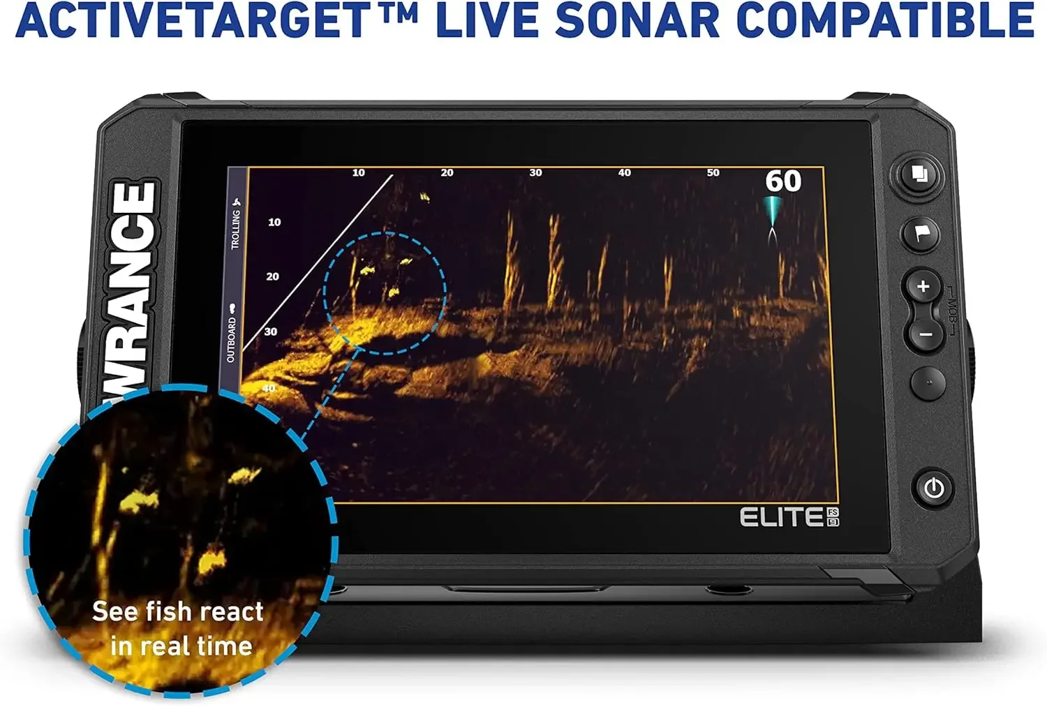 Elite   9 Fish Finder with Active Imaging 3-in-1 Transducer,  C-MAP Contour+ Charts 3