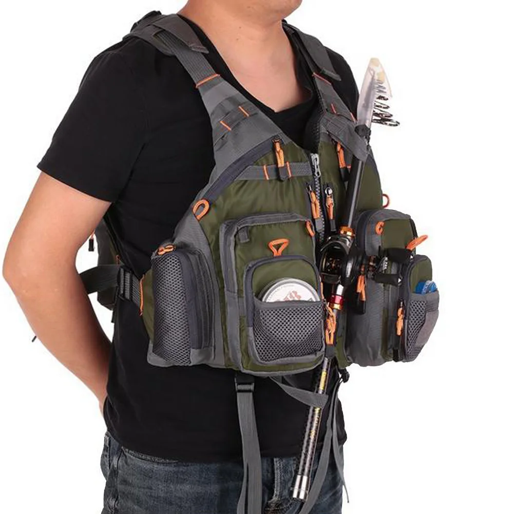 PELLOR Fishing Vest with Multi-Pockets Adjustable Outdoor Sports