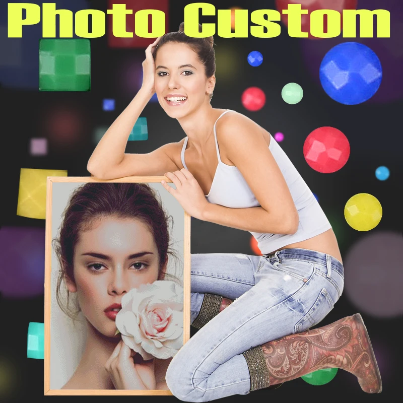 Photo Custom Diamond Embroidery Crystal Diamond Painting Cross Stitch Mosaic Kits Birthday Gift