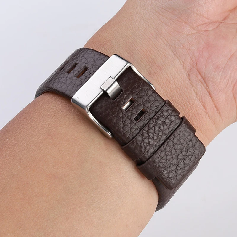 Premium Black Soft Calfskin Men's Chain Strap - High Quality and Durable Replacement Strap