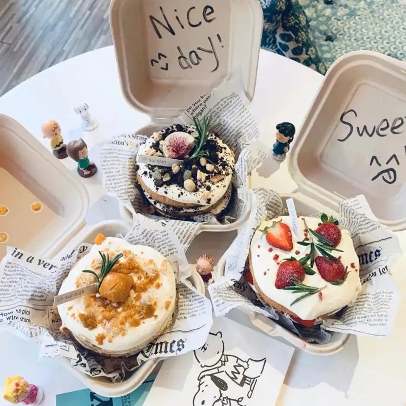 20/10pcs Disposable Bento Food Containers, Biodegradable Sugarcane & Wheat Straw Lu... - SKU DBFC2223 - UGI Packaging