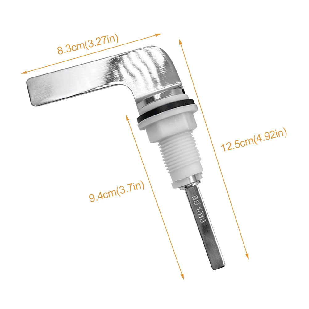 Toilet Flush Handle Lever Cistern Zinc Alloy Fitting For Tank Replacement Parts Bathroom
