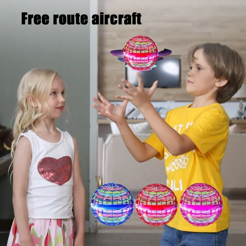 Original Whirlpool Flying Ball Rotation Automatic Return Toy Manual Drone Helicopter Hover Rotation Mini LED Light Boys and Girl 4