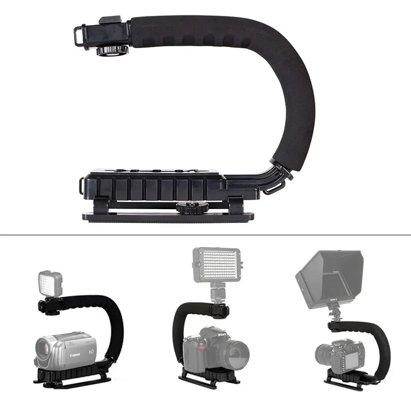 Camera Holder Gimbal Stabilizer U C Shaped Grip Video Handheld For DSLR Nikon Sony Camera and Light Portable SLR Steadicam For Gopro