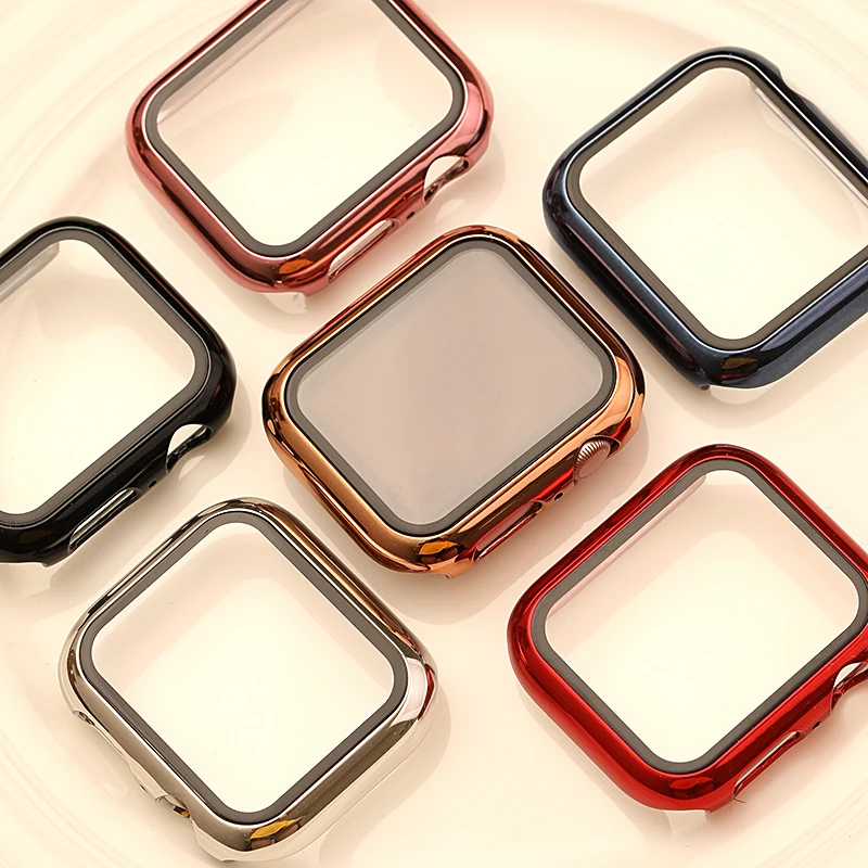 Premium Tempered Glass Screen Protector and Cover for Apple Watch - 2-Piece Set