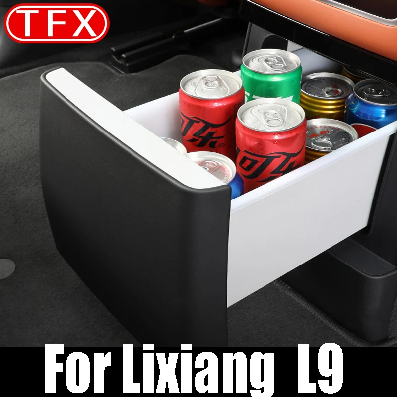 

For Lixiang L9 Car Refrigerator Cup Holder Drink Holder Compartment All-inclusive Silicone Protective Mat Interior Accessories