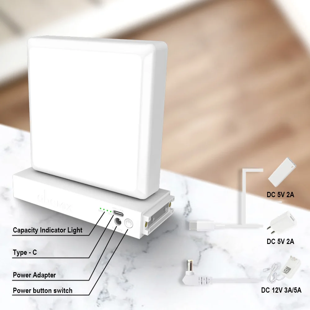 

Rechargeable Square desktop advertising light box Acrylic Flashing Led Light Table Menu Restaurant Card Display Holder Stand