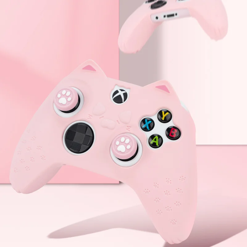 Cute Cat Paw Silicone Soft Protector Sticker Skin For Xbox Series
