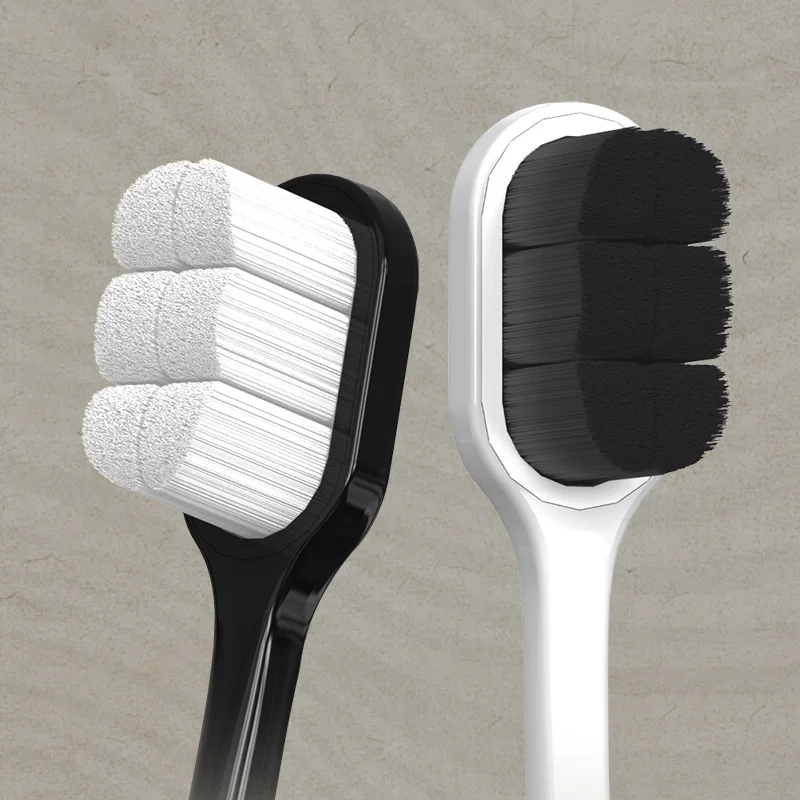 4개/세트 구강 관리 칫솔 부드러운 강모 깨끗하고 편안한 손잡이 가정용 치아 청소 도구 성인의 일상 생활에 적합