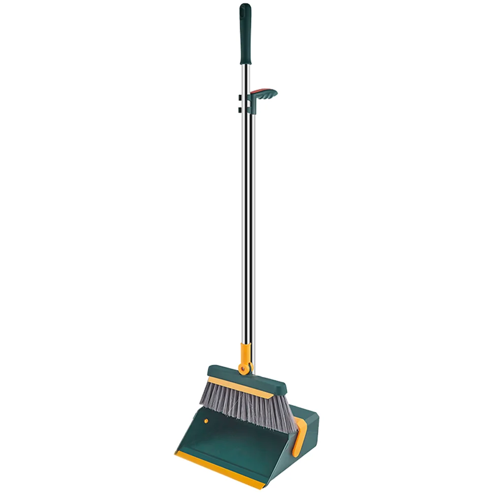 

Commercial Folding Broom Dustpan Brush Hair Removal Stainless Steel Convenient Kit