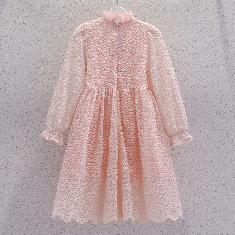 ملابس الطفل فساتين الدانتيل للفتيات فستان أنيق للحفلات الاطفال الأميرة الوردي ازياء المراهقين ملابس الأطفال 4 6 8 10 12 سنة