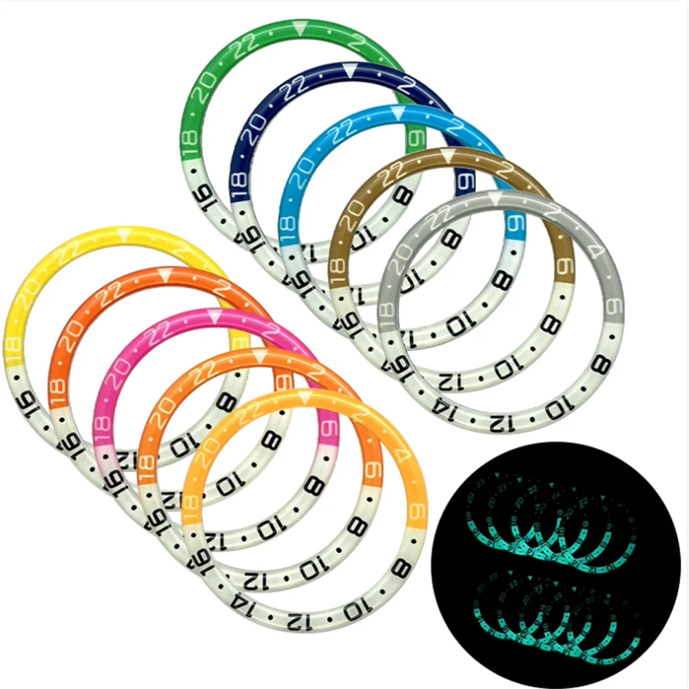

Luminous resin ring mouth outer diameter 38mm inner diameter 31.5mm watch accessory ring SKX007 SKX011