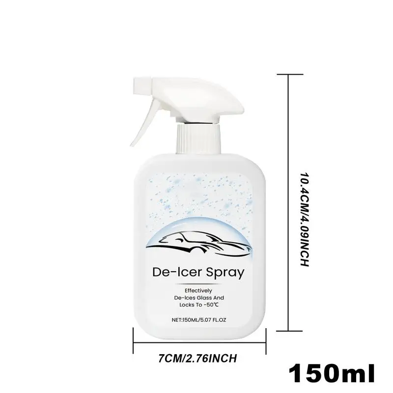 Windshield Deicer Spray Ice Melt Spray Agent Window Defroster 150ml Windshield Glass Defroster Snow Melting And Deicing Agent