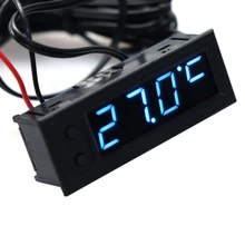 

Automatic Multifunctional Clock Car Temperature Battery Voltage Monitor Voltmeter DC 12V 19.5 * 56 Mm 3 Brightness Adjustable