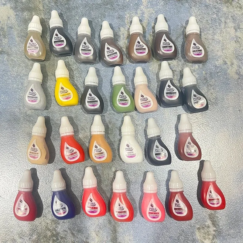 Tattoo Ink MakeUp Sets Scalp Micro Pigment for Semi Permanent Tint Art Eyebrow Eyeliner Lips Beauty Microblading Pigments