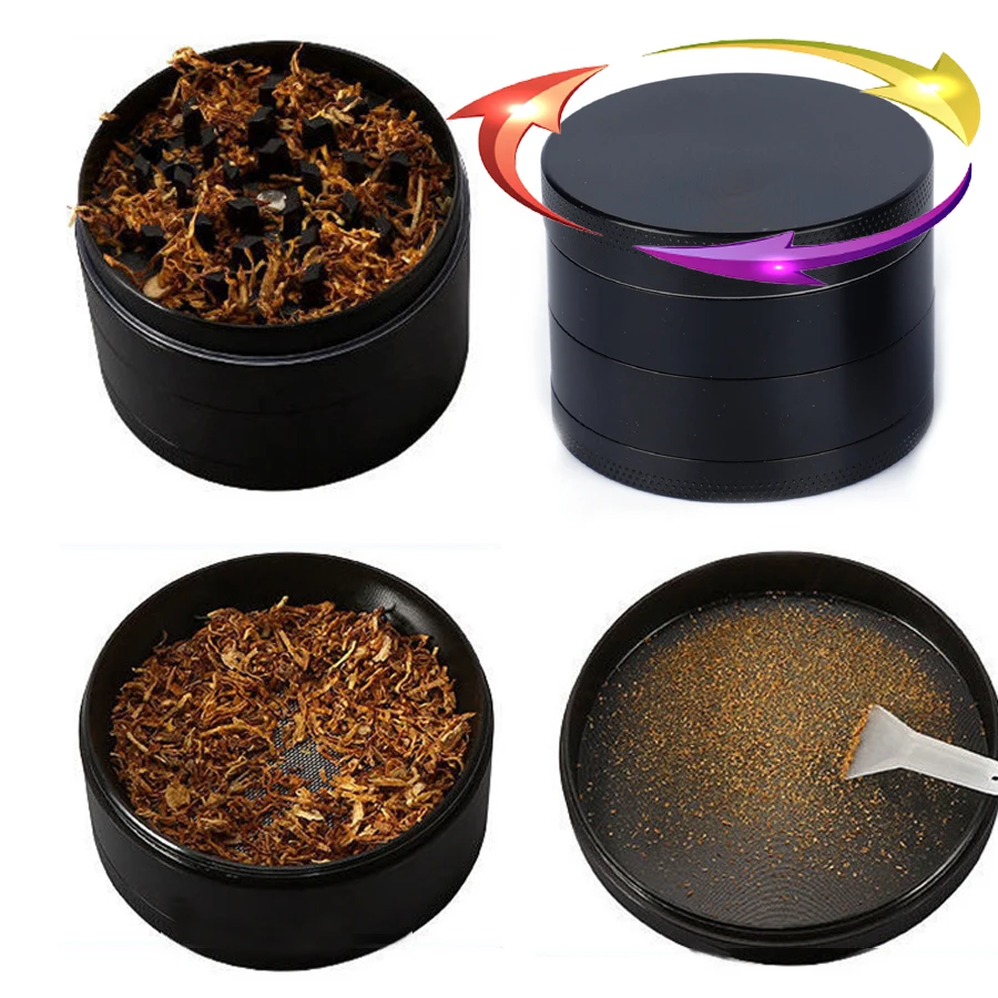 4 Layers Mini Cute 40mm Hemp Pepper Pot Spice Mill Zinc Alloy Metal Dry Herb Smoke Cigarette Accessories Herbal Tobacco Grinder 2