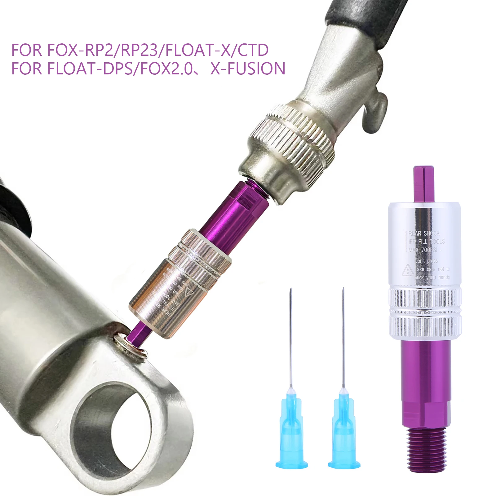 Bicycle Rear Shock IFP Fill Tool Bike Rear Shock IFP Needle Charging Adapter for FOXRP2/23/FLOAT-X/CTD/FLOAT-DPS X-FUSION CCDB