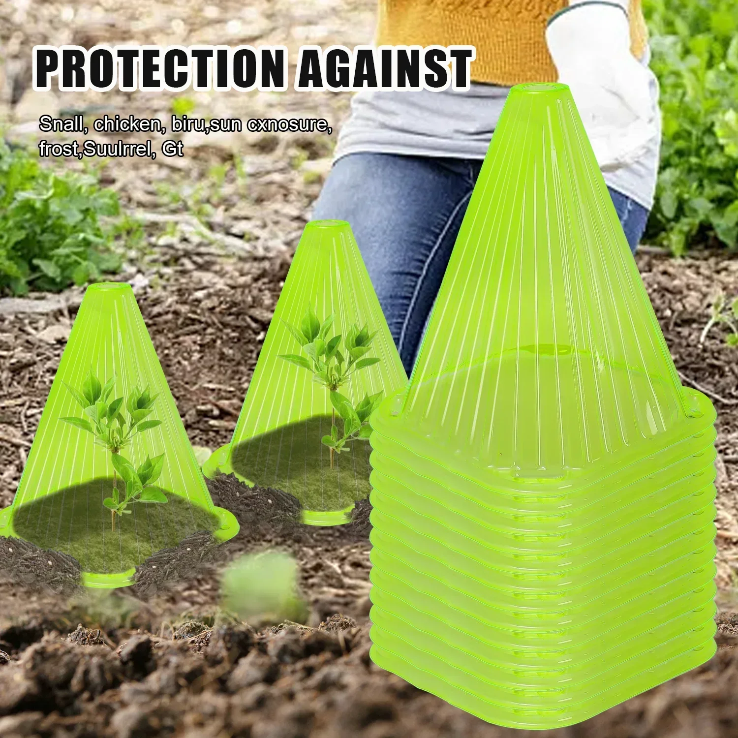 5-50pcs Garden Plant Cloches Protective Cover from Insects Frost for Lawn Care