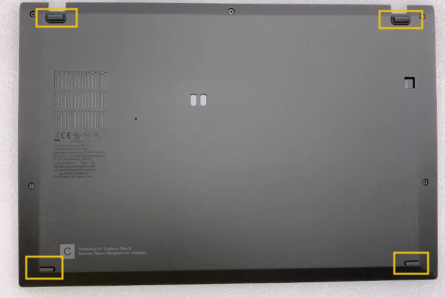 10 Piedini In Gomma Per Lenovo ThinkPad X1 Carbon 7a E 8a Gen – Anno 2019-2020