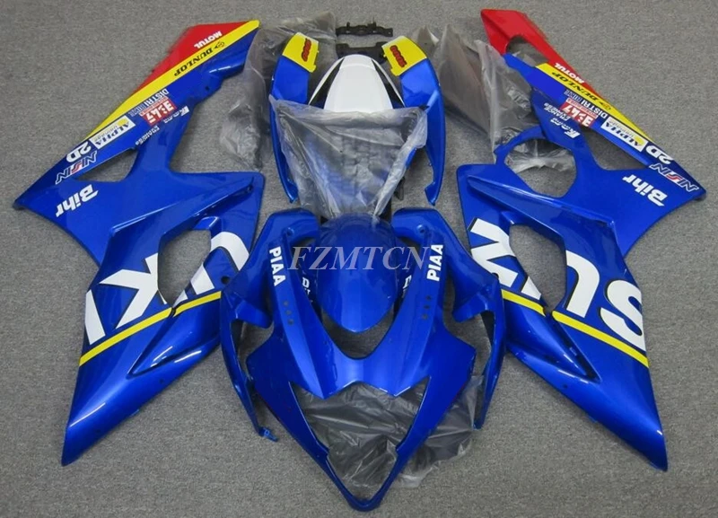 

Литьевая пресс-форма, новый комплект обтекателей из АБС-пластика для SUZUKI GSX-R 1000 K5 2005 05 06, комплект обтекателей синего и красного цвета