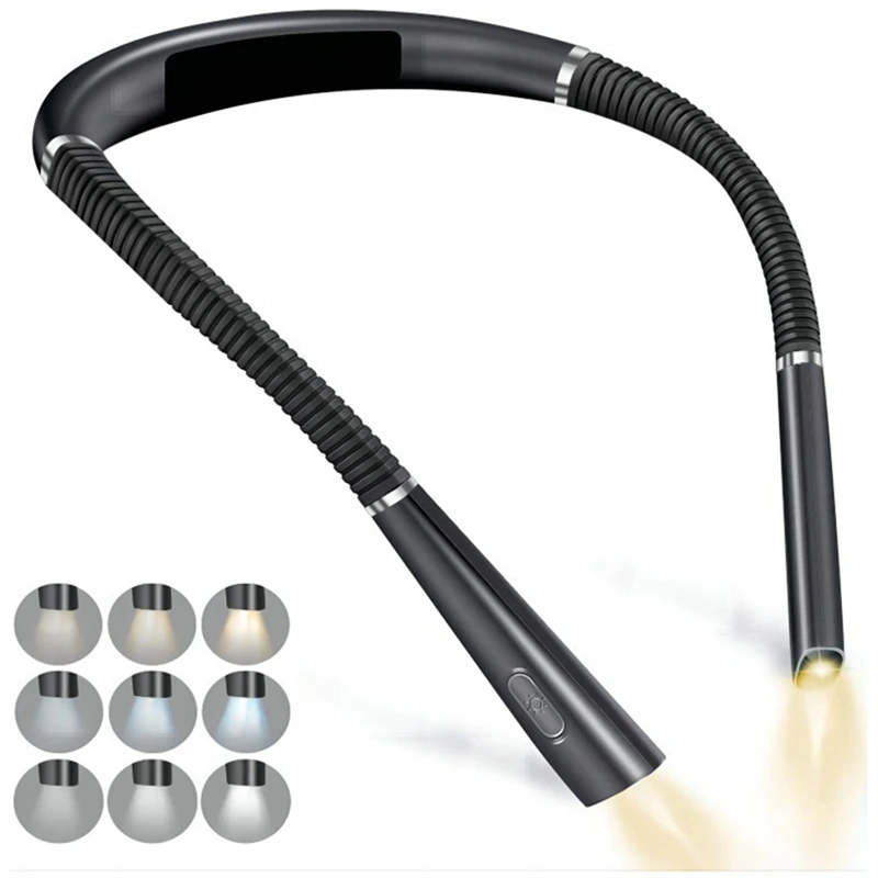 

Neck Reading Light Book Light For Reading In Bed Bendable Silicone Arm LED Rechargeable Light For Camping, Repair Easy To Use