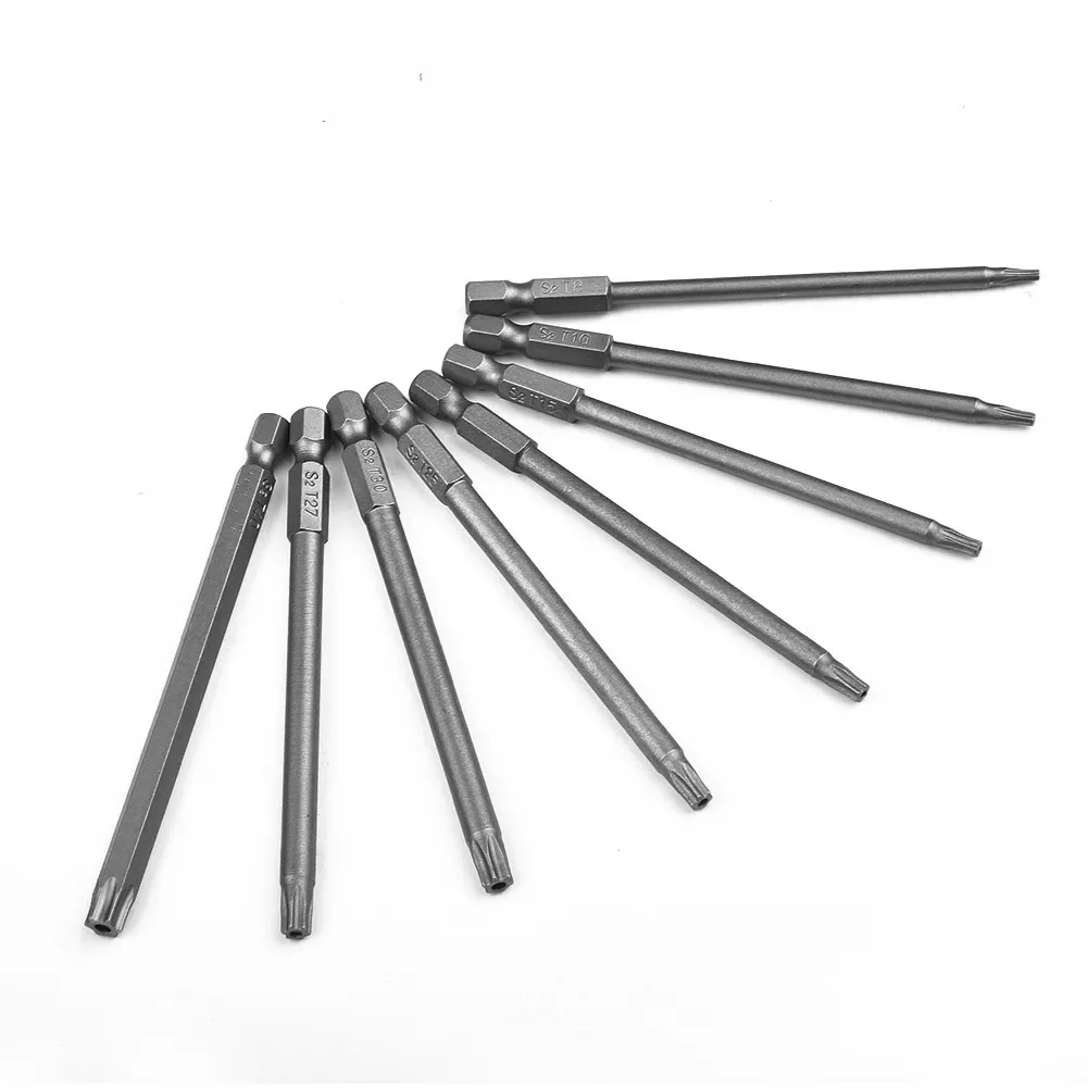 

Security Tamper Proof Screwdriver Bit 100mm Long Reach Magnetic Torx Screwdriver S2 Alloy Steel T8 T10 T15 T20 T25 T27 T30 T40
