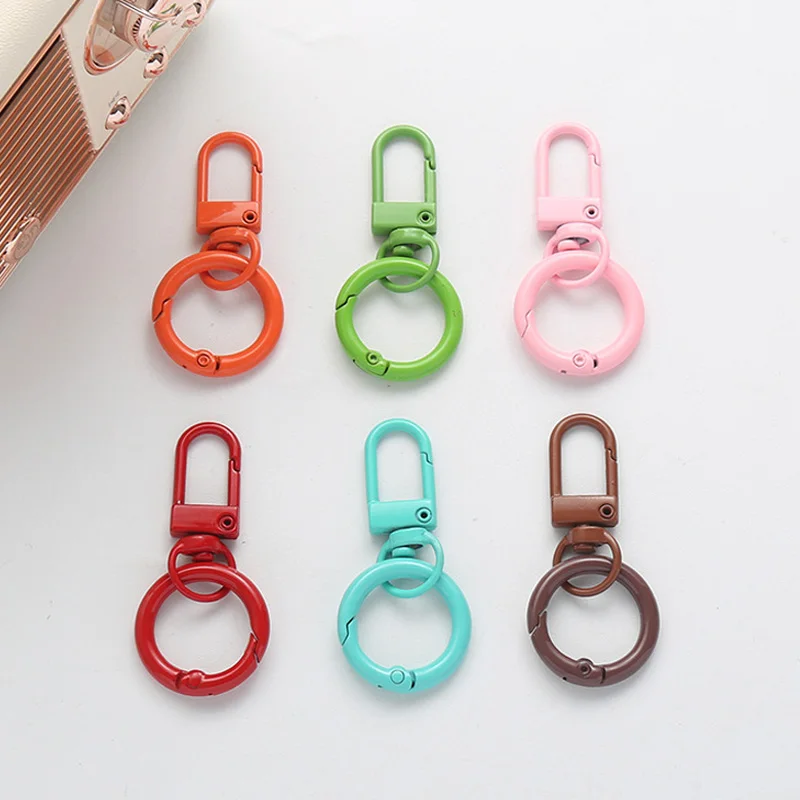 

Застежка-карабин, кольцо для ключей, цветная Пряжка из сплава с карабином, триггерные зажимы для ключей, Пряжка для ключей, ювелирные изделия, аксессуары для рукоделия