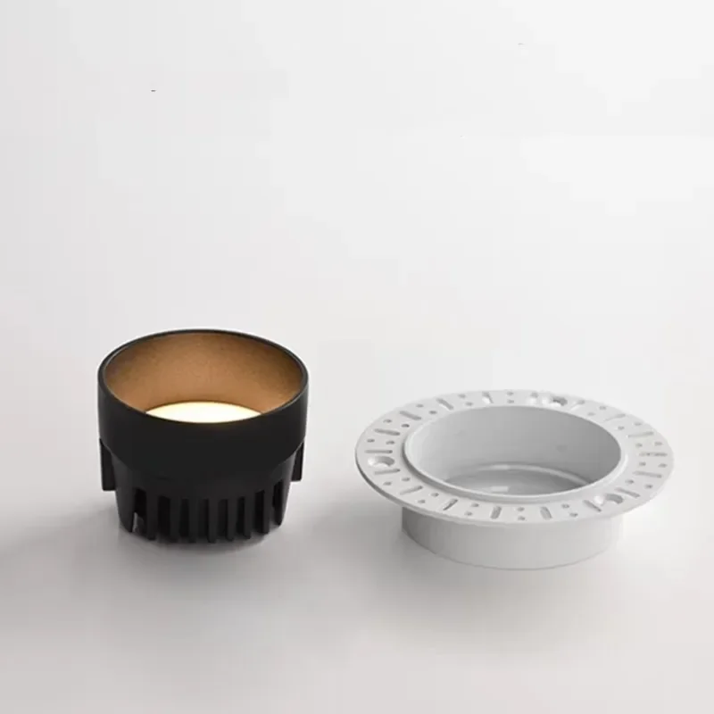 Borderless Embedded Anti Glare COB Downlight 7W 9W 12W 15W 85-265V Spotlight Ceiling Lamp Suitable For Hotel And villa led downlight,recessed ceiling spotlight,ceiling lamps