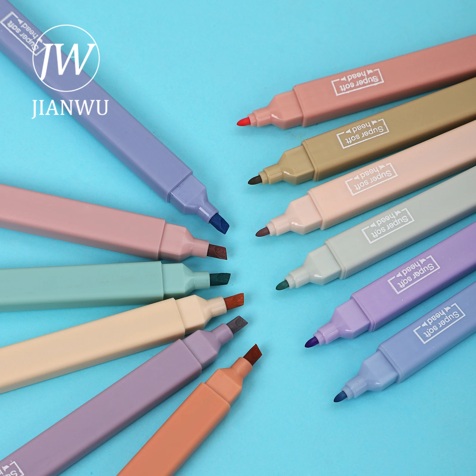 6 Pcs/Set Soft Tip Double Head Highlighter pen Light Color Kawaii Marker Fluorescent pen Scrapbooking Painting Stationery highlighter pen marker pen highlighter marker