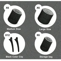 Kit de coiffure sans chaleur, 30 pièces/ensemble, rouleaux auto-agrippants avec 18 rouleaux de cheveux et 12 Clips pour bricolage, facile à utiliser 5